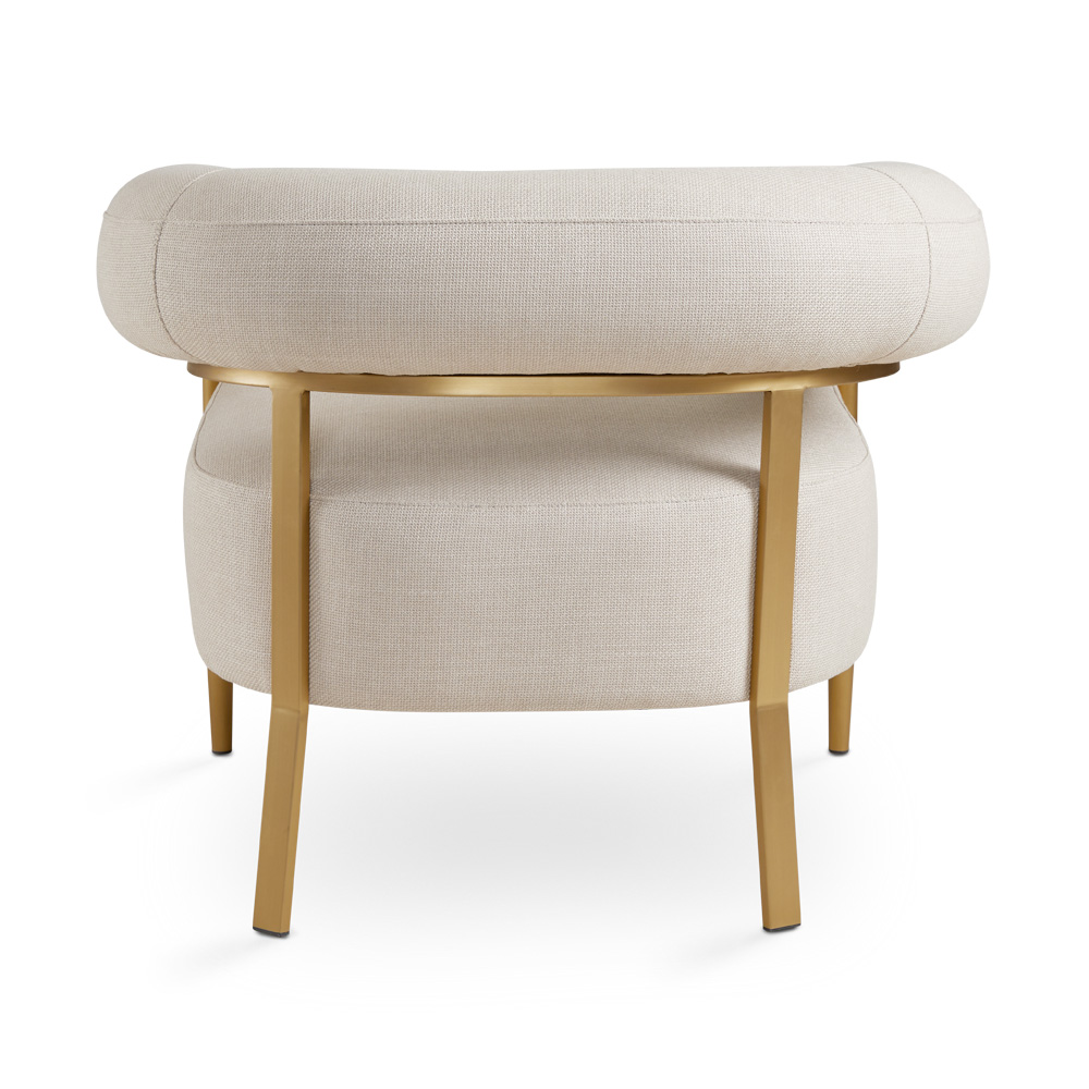Sylvia Accent Chair: Beige Linen